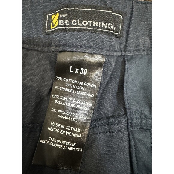 BC Clothing Mens Cargo Convertible Zip Off Camping Cargo Pants Size Large Belted - Picture 14 of 16